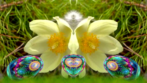 复活节彩蛋到神圣的复活节的大灯盛宴 — 图库视频影像