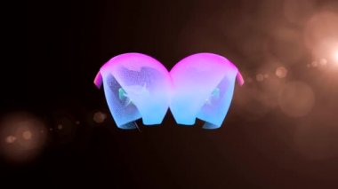 ekranda renkli şekiller dans