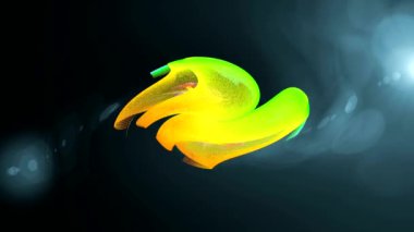 ekranda renkli şekiller dans