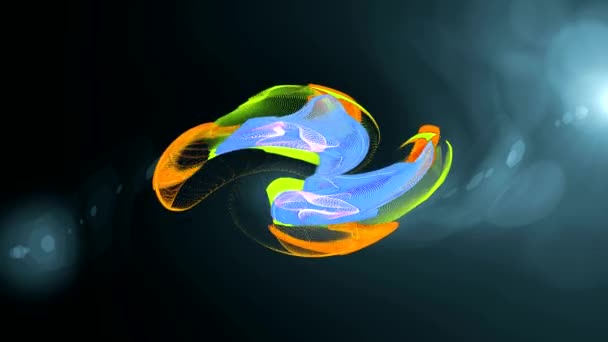 danse de figures colorées sur l'écran 