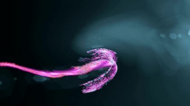 ekranda renkli şekiller dans