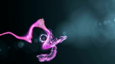 ekranda renkli şekiller dans