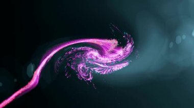 ekranda şenlikli havai fişek çiçek dans