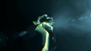 ekranda şenlikli havai fişek çiçek dans