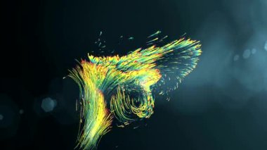 ekranda şenlikli havai fişek çiçek dans