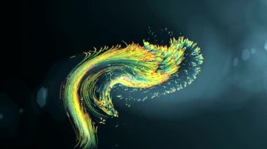 ekranda şenlikli havai fişek çiçek dans