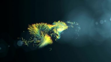 ekranda şenlikli havai fişek çiçek dans