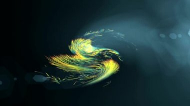 ekranda şenlikli havai fişek çiçek dans