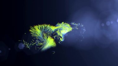 ekranda şenlikli havai fişek çiçek dans