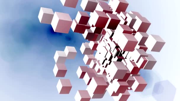 danse de cubes de couleur sur l'écran 