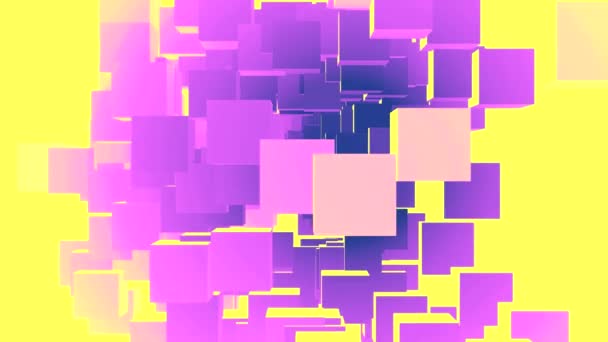 Dansende Gekleurde Blokken Het Scherm — Stockvideo