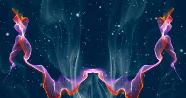 ekranda renkli kurdeleler dans