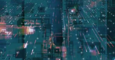 ekranda renkli şekiller dans