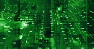 ekranda renkli şekiller dans