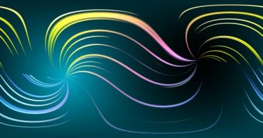 Ekranda renkli çizgiler hareketi