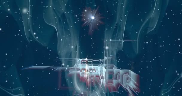 Танець Зимових Сніжинок Екрані — стокове відео