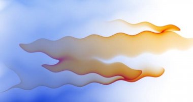 Ekranda dalgalı renkli resim