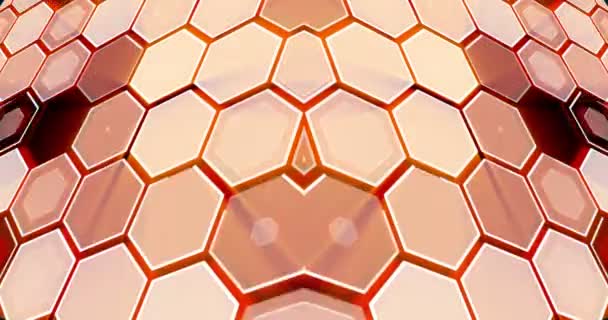 Animación Una Figura Geométrica Hexa — Vídeos de Stock