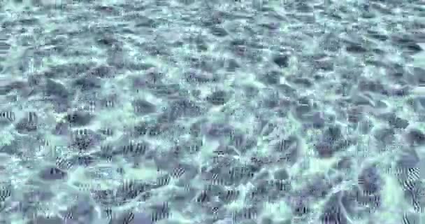 Текстура Поверхности Воды Медленное Движение Рябь Волн Фон Световодной Петли — стоковое видео