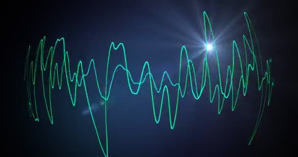 Sound Wave Oscillogram Screen — Stock Video