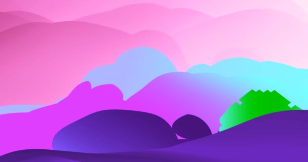 Animation du paysage sur l'écran d'arrière-plan