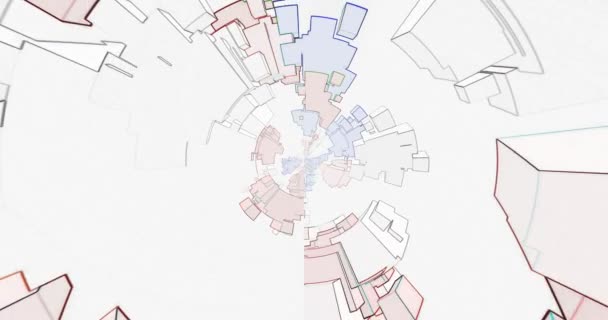 Geometrik Şekillerin Canlandırılması Arkaplanı Değiştirir — Stok video