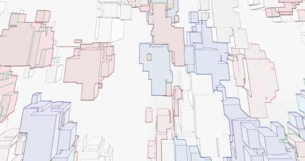 Animando Formas Geométricas Muda Fundo — Vídeo de Stock