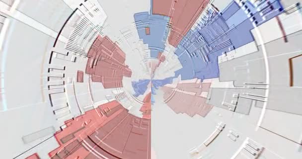 Animatie Geometrische Vormen Verandert Achtergrond — Stockvideo