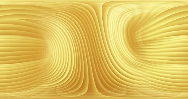 カラフルな黄色のストライプの行の4K 3Dアニメーション 幾何学模様の動きの背景 レンダリング — ストック動画