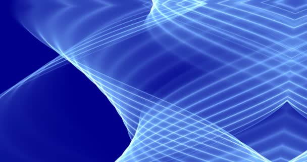 Animacja Rzędów Kolorowych Niebieskich Linii Geometria Wzór Ruchu Tła Renderowanie — Wideo stockowe