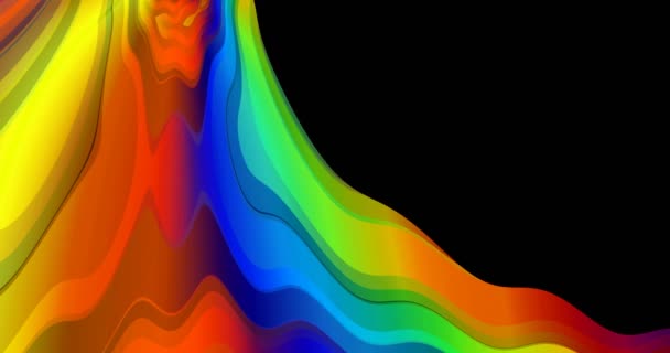 색상의 줄무늬 애니메이션 기하학적 패턴의 움직임의 렌더링 — 비디오