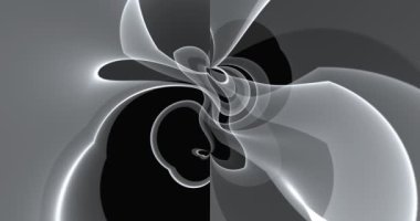 4k 3D siyah beyaz çizgili sıra animasyon. Geometrik şablonun hareket arkaplanı. 3B - oluşturuluyor