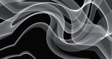 4k 3D siyah beyaz çizgili sıra animasyon. Geometrik şablonun hareket arkaplanı. 3B - oluşturuluyor