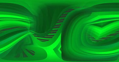 Renkli yeşil çizgilerin 4k 3D animasyonu. Geometrik şablonun hareket arkaplanı. 3B - oluşturuluyor