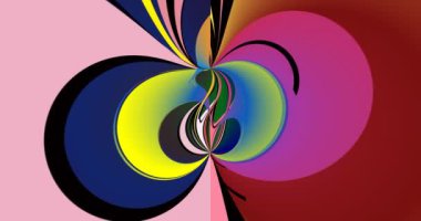 Renkli çizgilerin 4k 3D animasyonları. Geometrik şablonun hareket arkaplanı. 3B - oluşturuluyor