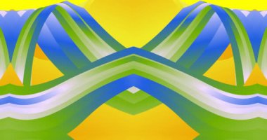 Renkli çizgilerin 4k 3D animasyonları. Geometrik şablonun hareket arkaplanı. 3B - oluşturuluyor