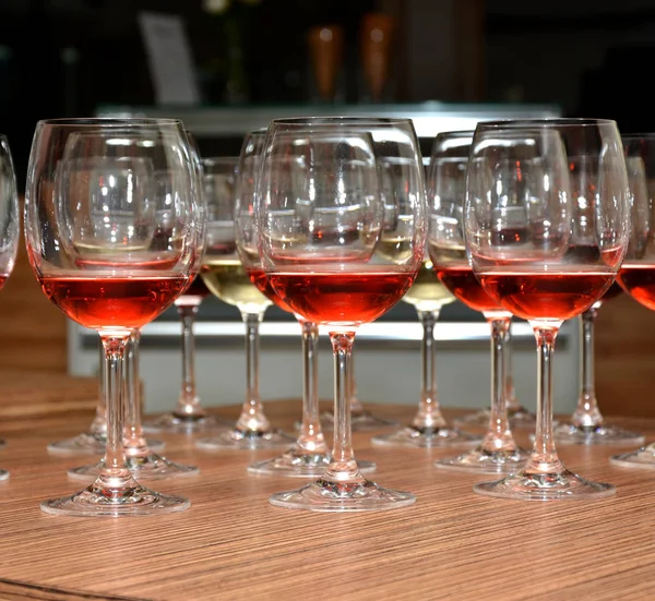 Fest Des Jungen Weins Trocken Weiß Roter Wein — Stockfoto