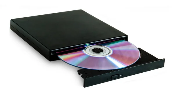 DVD drive with disc — Stock Photo, Image