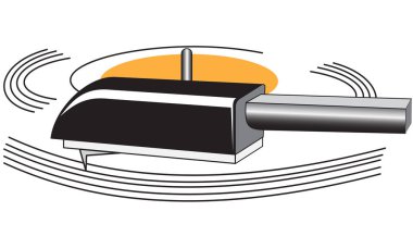 Tonearm ile vinil disk
