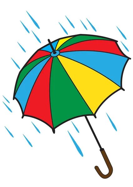 Ljust öppet paraply — Stock vektor