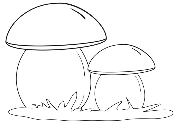 Silhuetter av två svampar — Stock vektor