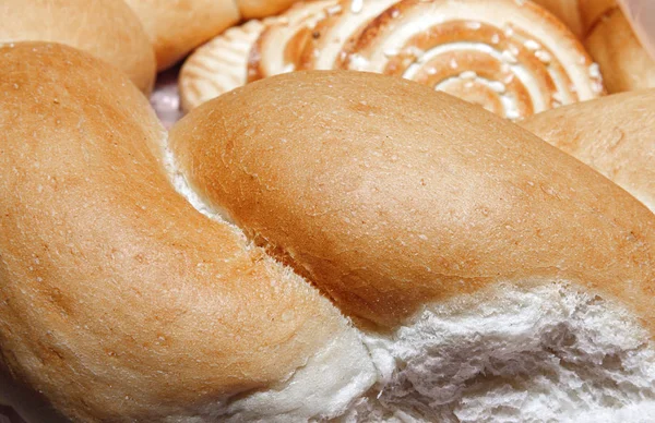 Fonott kenyér és kekszek — Stock Fotó