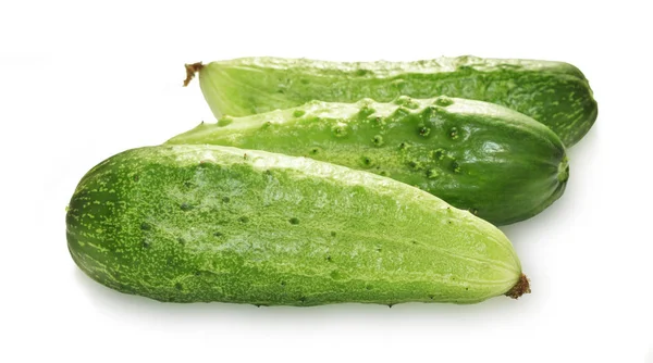 Three green cucumbers — Stock Photo, Image