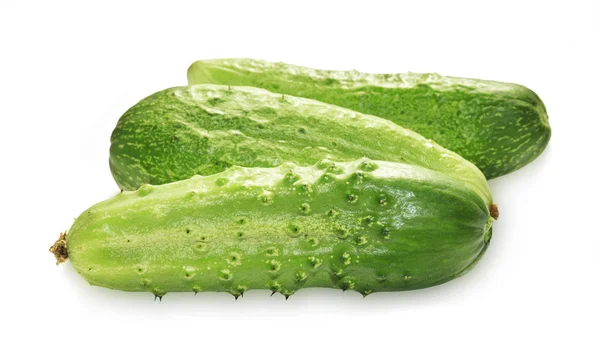 Three green cucumbers — Stock Photo, Image