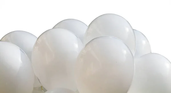 Große weiße Luftballons — Stockfoto