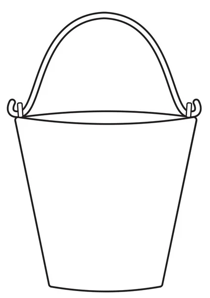 Outlines of bucket — Stock Vector