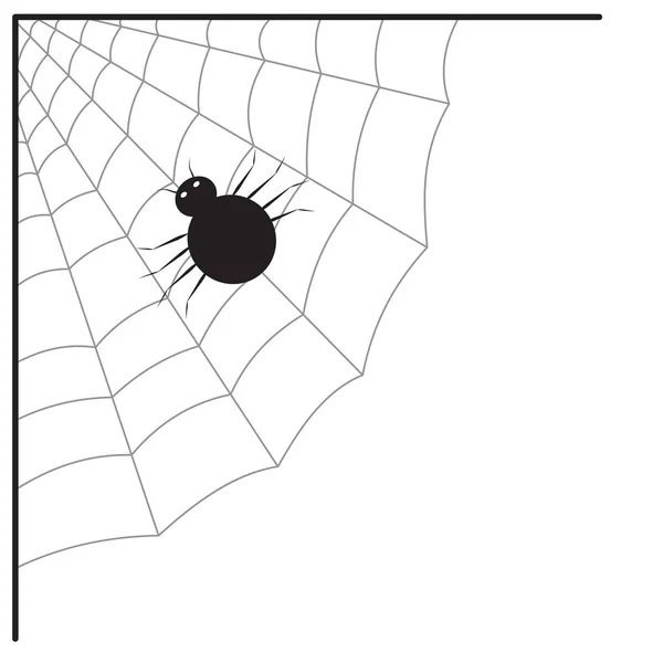 クモの巣とクモ — ストックベクタ