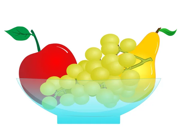 Ciotola di frutta — Vettoriale Stock