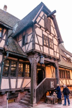 Orschwiller Alsatian 'daki Haut-Koenigsbourg şatosu