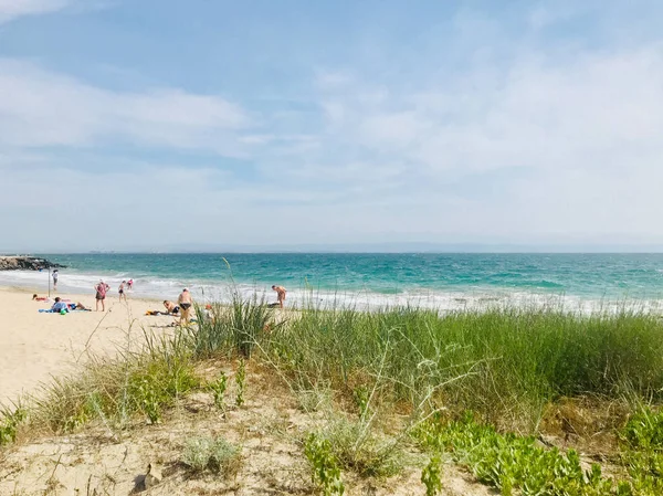 Pomorie Bulgarie Mai 2018 Vue Des Gens Qui Passent Temps — Photo